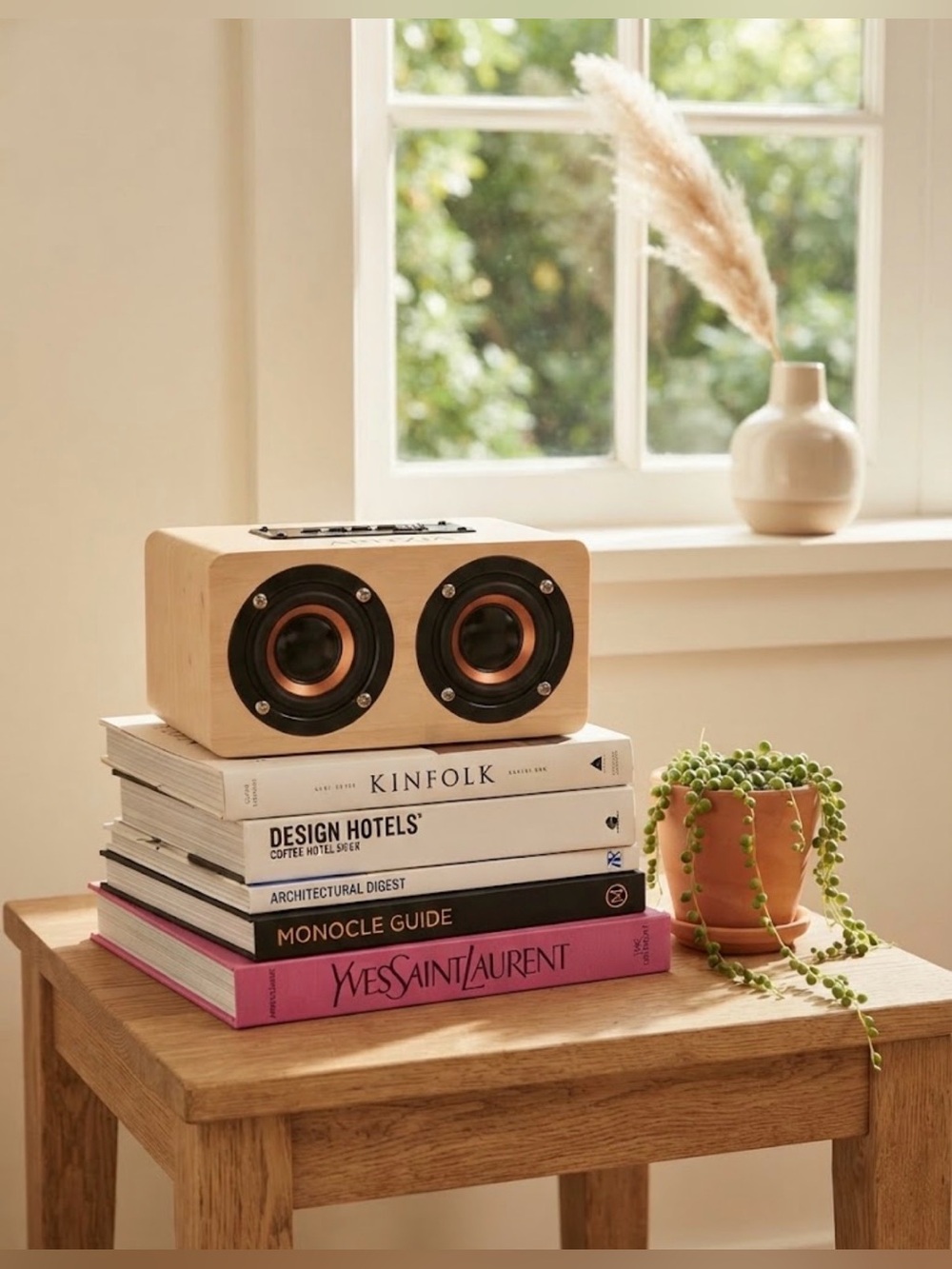 Aritzia Clientele Speaker in Light Wood and Black